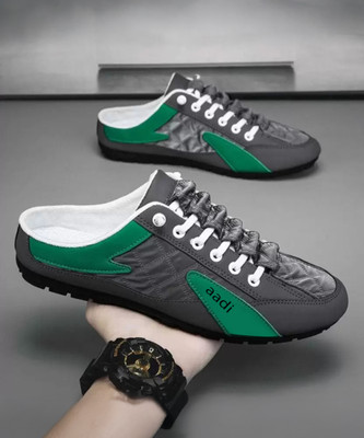 aadi Aadi Men Black & Green Casual Sneaker Sneakers For Men(Grey , 10)