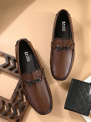 HERE&NOW Loafers For Men(Brown , 10)