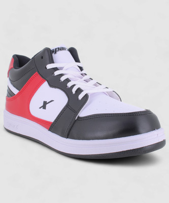 Sparx SM 737 | Stylish, Comfortable | Sneakers For Men(White, Black, Red , 10)