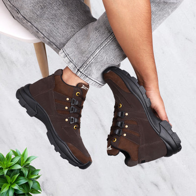 Zixer Premium Royal Men Boots/Urban Classic Casual Riding Boots/Chunky Sneaker Shoes Boots For Men(Brown , 6)