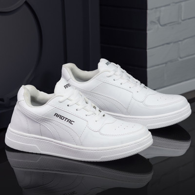 radtac RADTAC Men’s Stylish White Sneakers – Perfect for Casual & College Wear Walking Shoes For Men(White , 7)