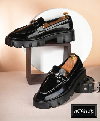 SERSI Men Chunky Loafer Fancy Premium Luxury Height Increase Black Color Casual Shoes Loafers For Men(Black , 7)