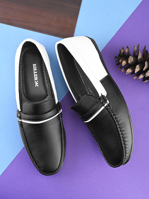 KILLER Loafers For Men(Black, White , 11)