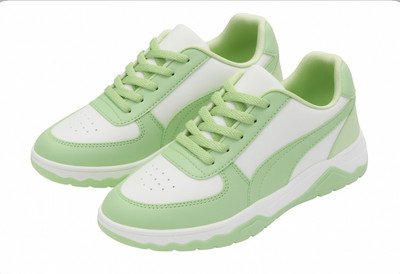 Funario Women's Sneaker Shoes with Cushioned Insoles and a Chic Design Sneakers For Women(Green , 7)