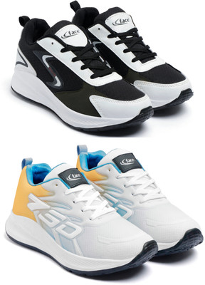 Face Men’s Sports Running Shoes – Lightweight, Breathable & Comfortable Running Shoes For Men(Black, Blue , 10)