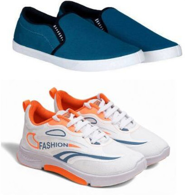 HOTSTYLE 2 Pair Combo Sneakers For Men(Multicolor , 7)