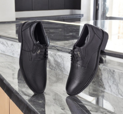 FOR-B FOR B MEN'S PREMUIM LEATHER DERBY SHOES/FORMAL LACE UP DRESS SHOES Outdoors For Men(Black , 11)