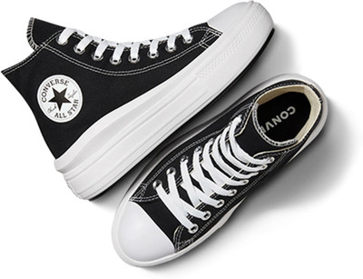 Converse Women Chuck Taylor All Star Move Platform High Top Sneakers For Women(Black , 3)