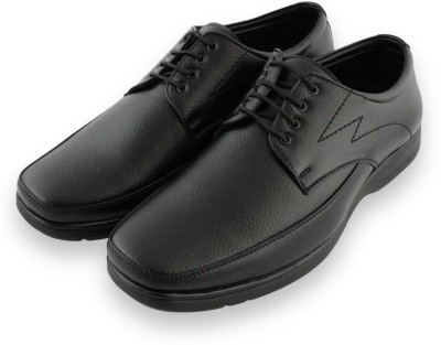 Leathercraft Lace Up Formal Shoes For Men(Black , 8)