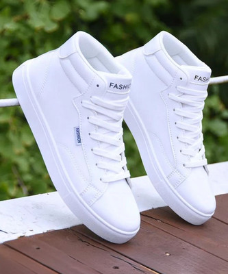 lejano High Tops For Men(White, Black , 9)