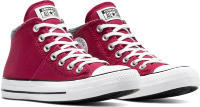 Converse Women Chuck Taylor All Star Madison Plaid Mid Top Sneaker Sneakers For Women(Pink, White , 8)