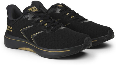 JQR SPEAK Casual shoes, Walking, Trendy, Lightweight, Trekking, Sneakers, Stylish Running Shoes For Men(Black, Gold , 6)