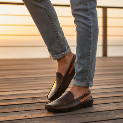 Hilux Hilux Trendy Loafers For Men Loafers For Men(Brown, Brown , 8)