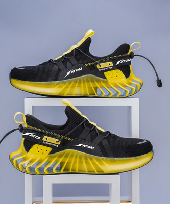 ATOM SpeedRider Sneakers For Men(Black, Yellow , 7)