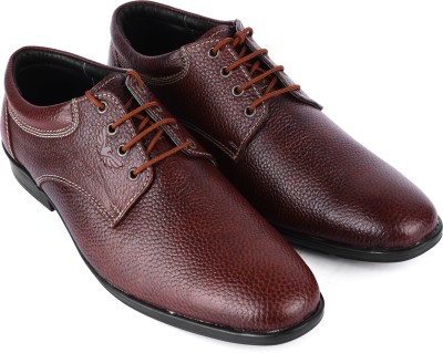 URBAN CAIMAN Urban Caiman Original Vintage Leather Derby Shoe With Lace-Up Derby For Men(Brown)
