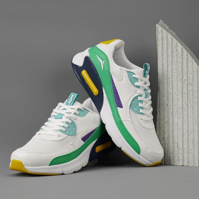 JQR RUMBA Sports shoes, Walking, Lightweight, Trekking, Stylish Running Shoes For Men(White, Green)