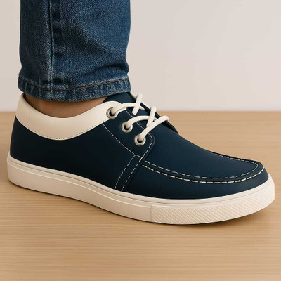 MAGIC Navy blue Casual Sneaker for men Canvas Shoes For Men(Blue , 8)