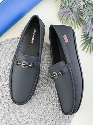 PROVOGUE Provogue Men Blue Faux Leather Casual Slip On Loafers Loafers For Men(Blue , 8)