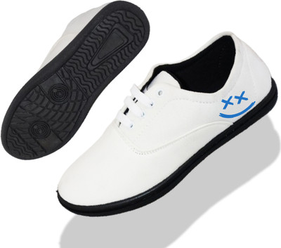 KANEGGYE Stylish Casual Shoes for Men and kids Casuals For Men(White, Blue , 4)