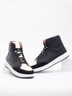 BIG FOX Venice-2 High Top Boots Sneakers For Men(Black)