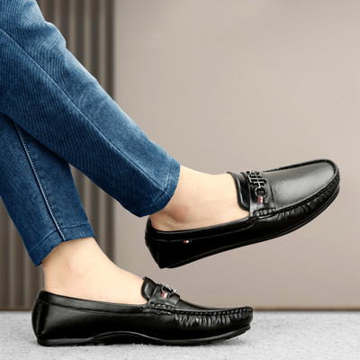 MAK TRADERS Loafers For Men(Black , 7)