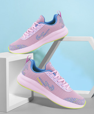 CAMPUS BEACH Women's Sports Shoes |Memory Foam Comfort & Anti-Slip Sole Design |Lace-Up Running Shoes For Women(Pink , 5)