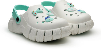 asian INDIGO-10 Clogs For Women(White , 8)