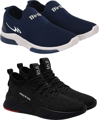 BIRDE Premium Cauals Shoes For Men Pack Of 2 Slip On Sneakers For Men(Navy)