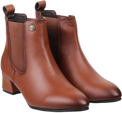 METRO Boots For Women(Tan , 5)