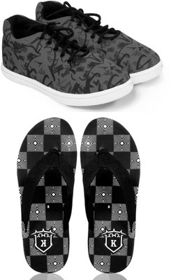 KANEGGYE Casuals For Men(Grey, White , 7)