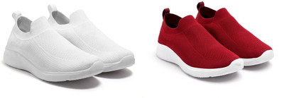 Face Stylish Sports Shoes for Men – Ideal for Running, Gym & Training Sneakers For Men(White, Red , 8)