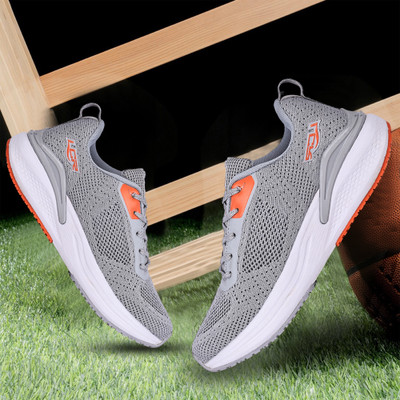 LANCER Running Shoes For Men(Grey, Orange , 10)