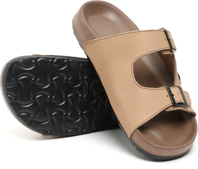 OAKMEN Men Sandals(Tan , 6)