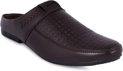 Ryko OPEN SHOES Ethnic Mule For Men(Brown , 10)