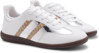 jm looks Women's Chunky Sneakers Casual Shoes Lace-up Shoes Sneakers For Women(White , 5)