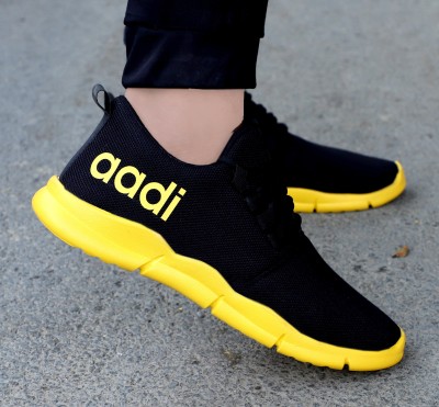 aadi Sneakers For Men(Black, Yellow)