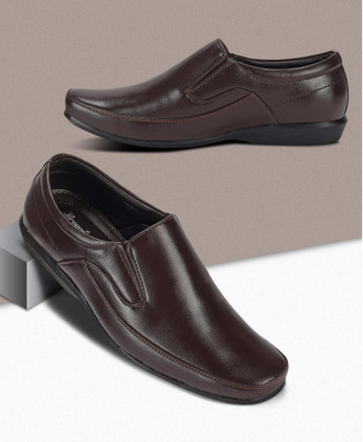 Paragon K11240G Formal Shoes |Ultra Soft Footbed|Durable Slip On For Men(Brown , 9)