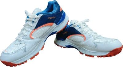 AASHRAy Sega Predator Rubber Spikes Cricket Shoes For Men(White, Blue , 7)