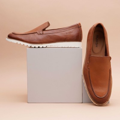 RUOSH Loafers For Men(Tan , 6)