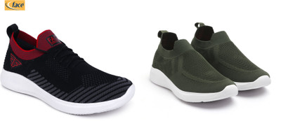 Face Stylish Sports Shoes for Men – Ideal for Running, Gym & Training Sneakers For Men(Black, Olive , 10)