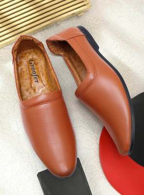 Groofer Groofer Men's StylishSlip-on casual Shoes Casuals For Men(Tan , 10)