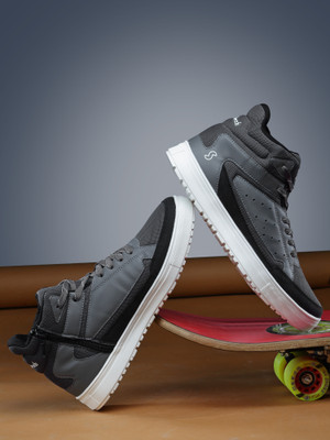 SOLETHREADS REBEL High Tops For Men(Grey , 10)