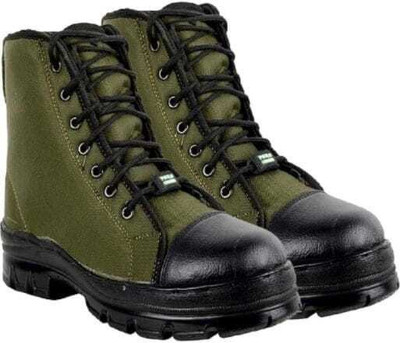 BRONIKA Army Military Jungle Boots For Men(Olive , 10)
