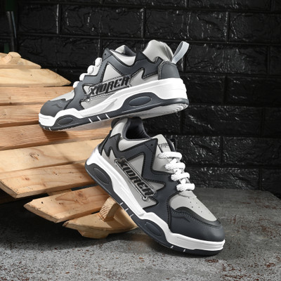 Birde Men Casual Shoes Sneakers For Men(Black, Grey , 9)