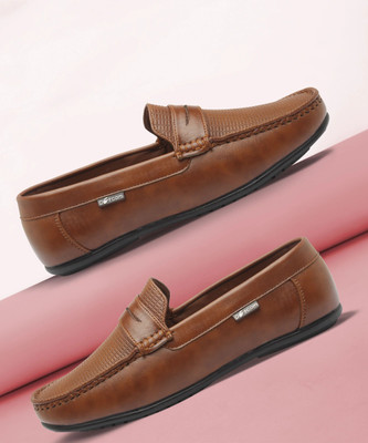 action DRIVE 44 Trendy Comfortable Stylish Casual Slip On Loafers Loafers For Men(Tan , 7)