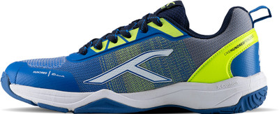 Hundred Quantum Boom Badminton Shoes For Men(Blue, Green , 10)