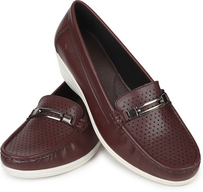 yoho Bliss Comfortable Wedge Heel Semi Casual Loafer | Casual & Party Wear Shoe Loafers For Women(Brown , 8)