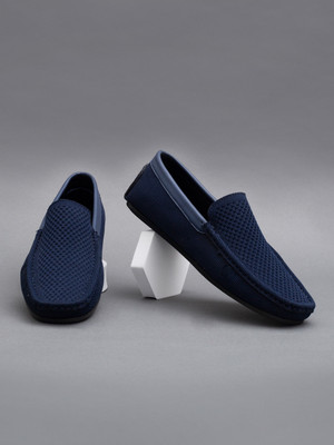 BIG FOX Eco Friendly Knitted | Durable | flexible Loafers For Men(Blue , 11)