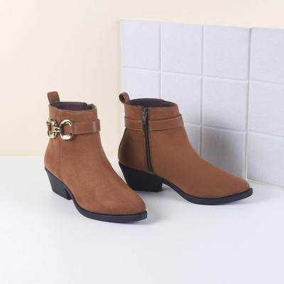 MOCHI 31-657 Boots For Women(Tan , 4)