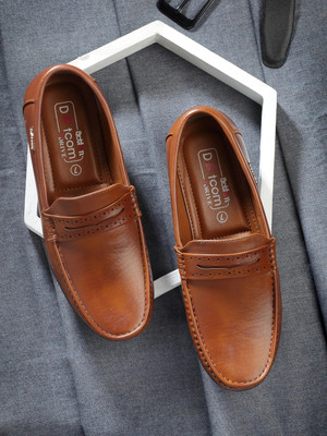 action DRIVE 43 Trendy Comfortable Stylish Casual Slip On Loafers Loafers For Men(Tan , 6)